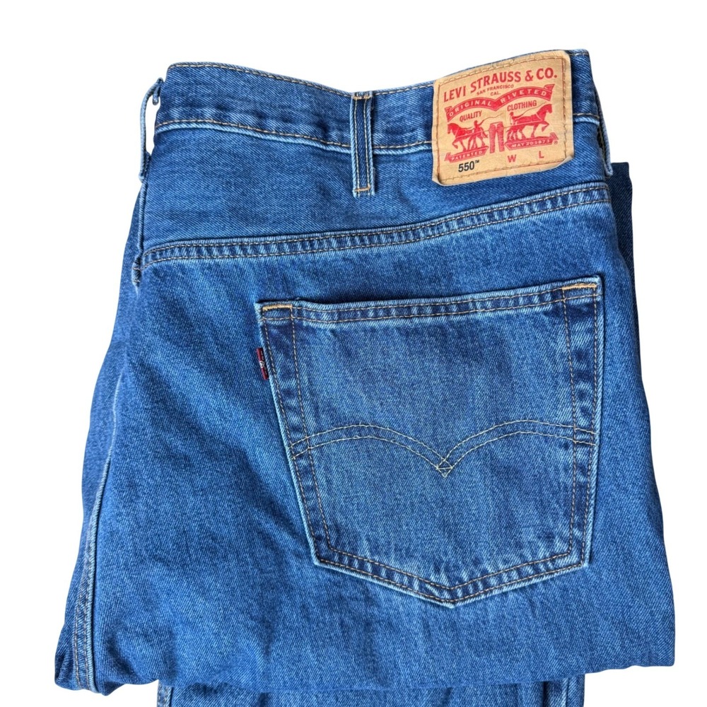 Levi Strauss 550 Relaxed Baggy Denium Jeans Mens 46x32 (45x30) Classic Comfort